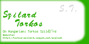 szilard torkos business card